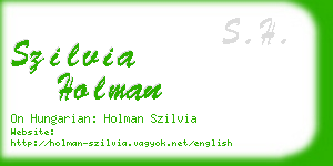 szilvia holman business card